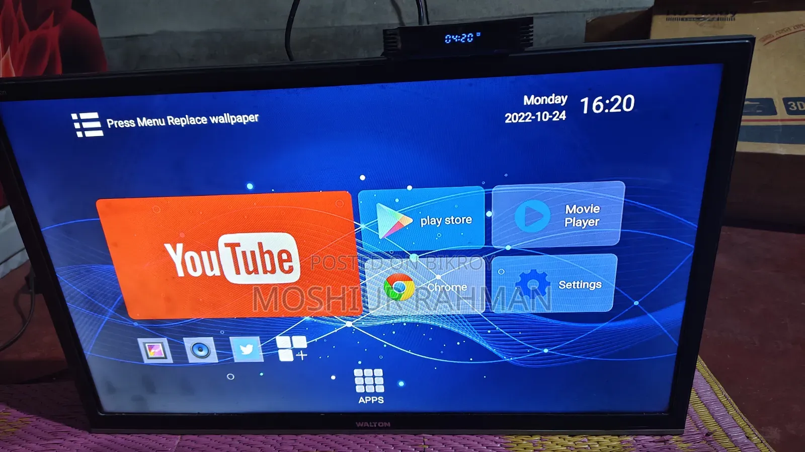 An LED TV and TV card for sale