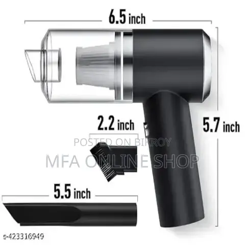 Vacuum Cleaner for Car (Portable Rechargeable System)
