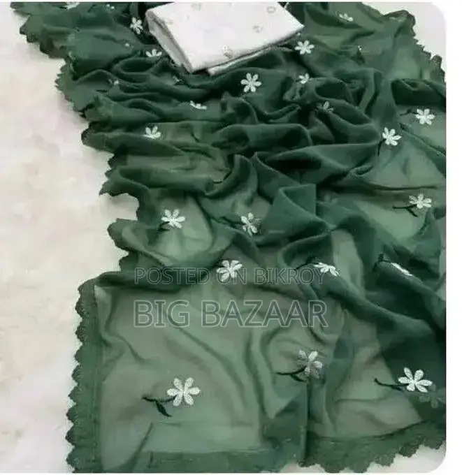 Georgette Sharee With Blouse Piece