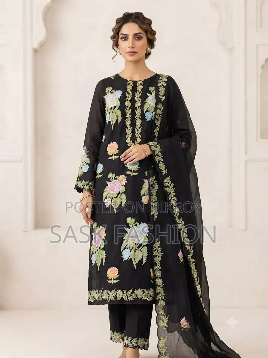 সপুরা মসলিন ৪পিস, আনস্টিচড থ্রিপিস।