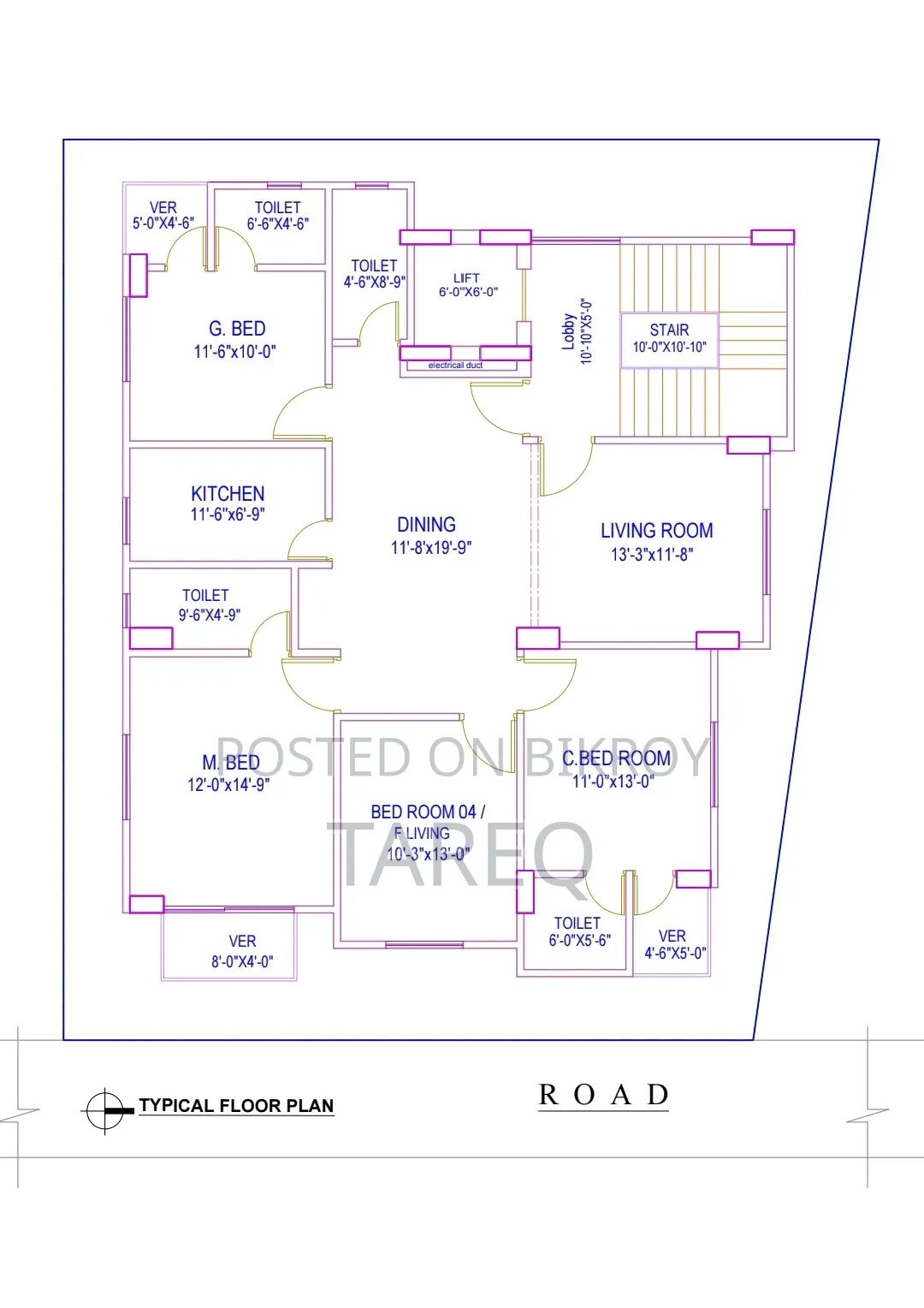 4-Bedroom Apartment in Khilgaon for sale