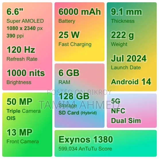 Samsung Galaxy M35 128 GB Blue