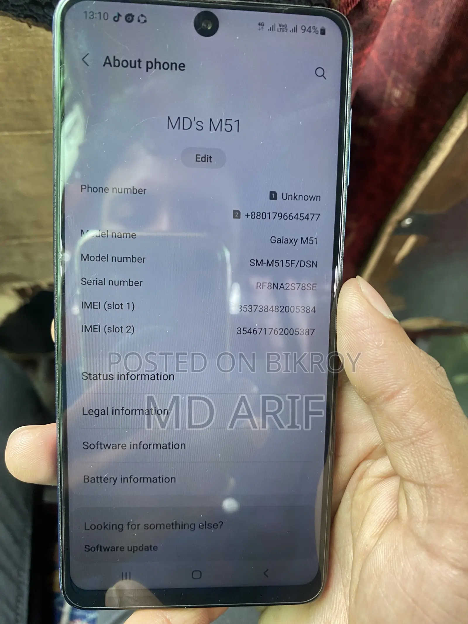 Samsung Galaxy M51 128 GB Blue
