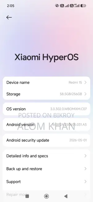Xiaomi Redmi 15 256 GB