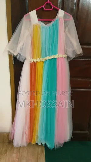 Long Gown Rainbow Dress Bikri Kora Hobe