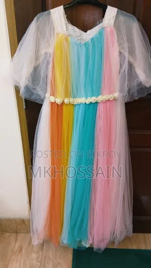 Long Gown Rainbow Dress For Sale