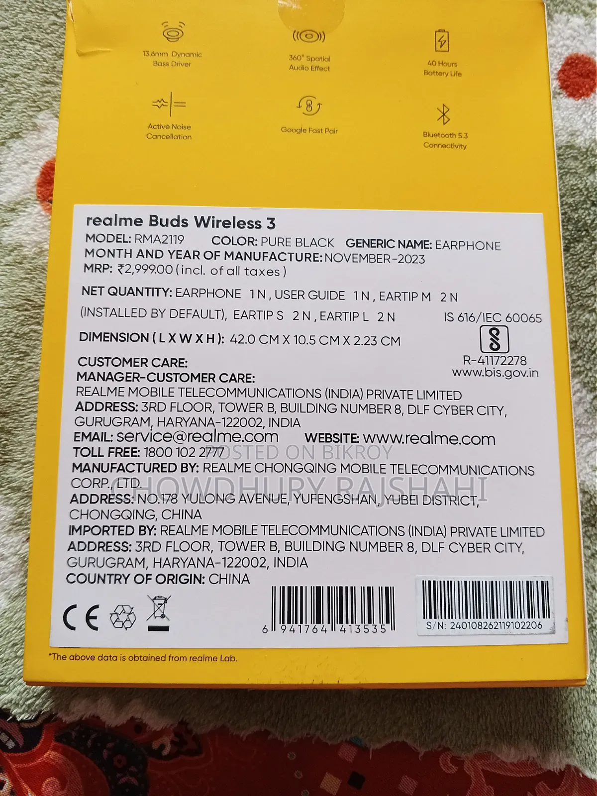 NEW Realme Buds Wireless 3