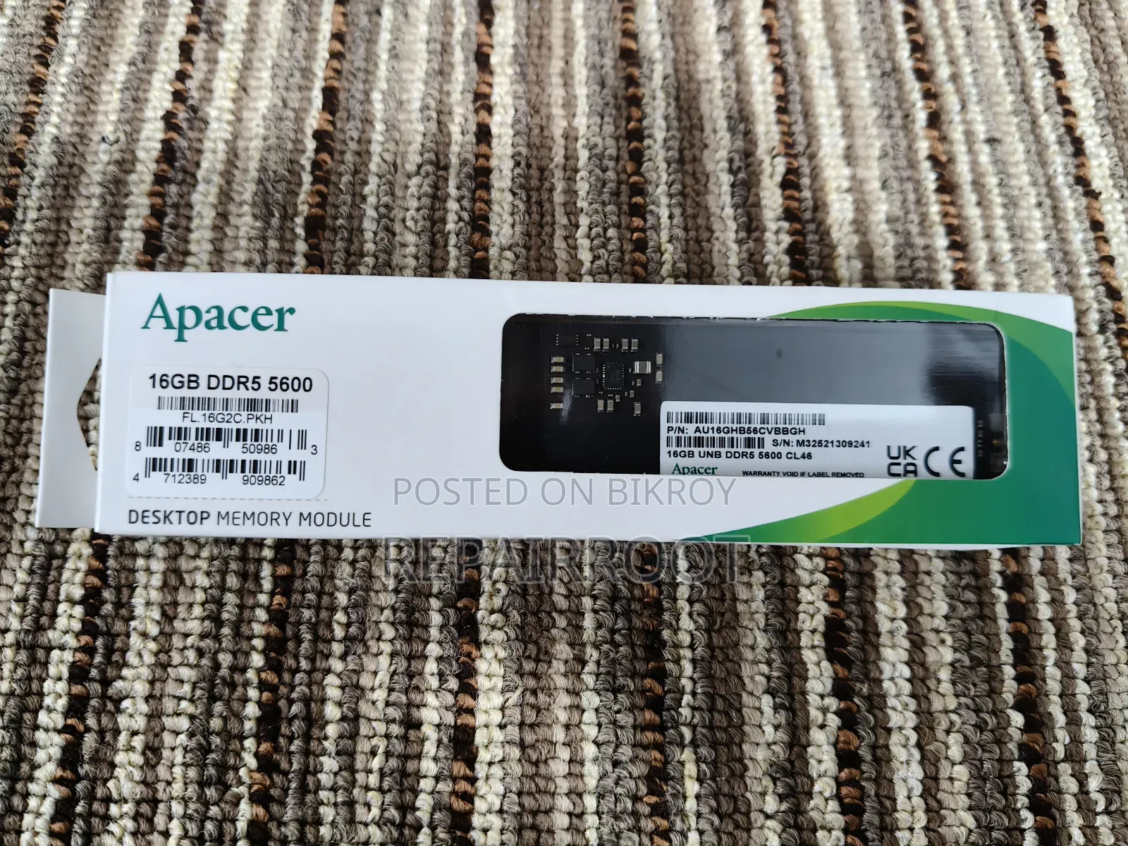 Apacer 16GB DDR5 5600MHz Desktop RAM | Lifetime Warranty
