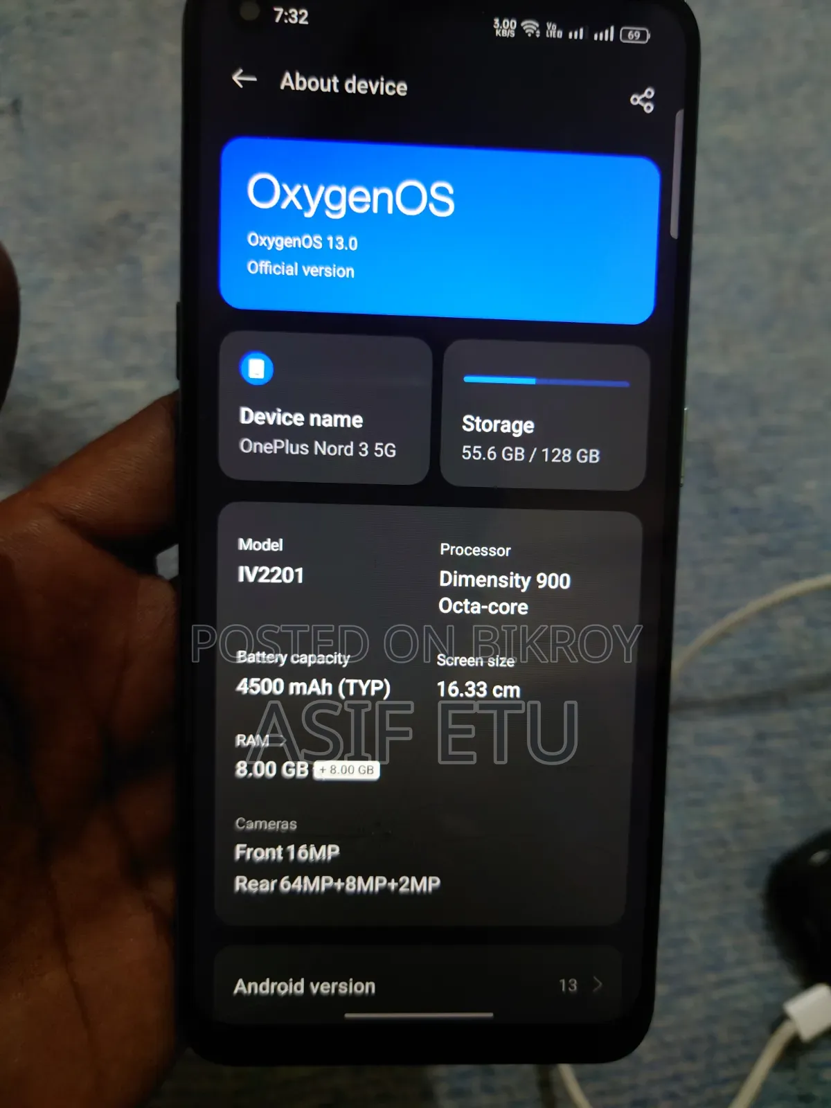 OnePlus Nord CE 2 5G 128 GB Blue