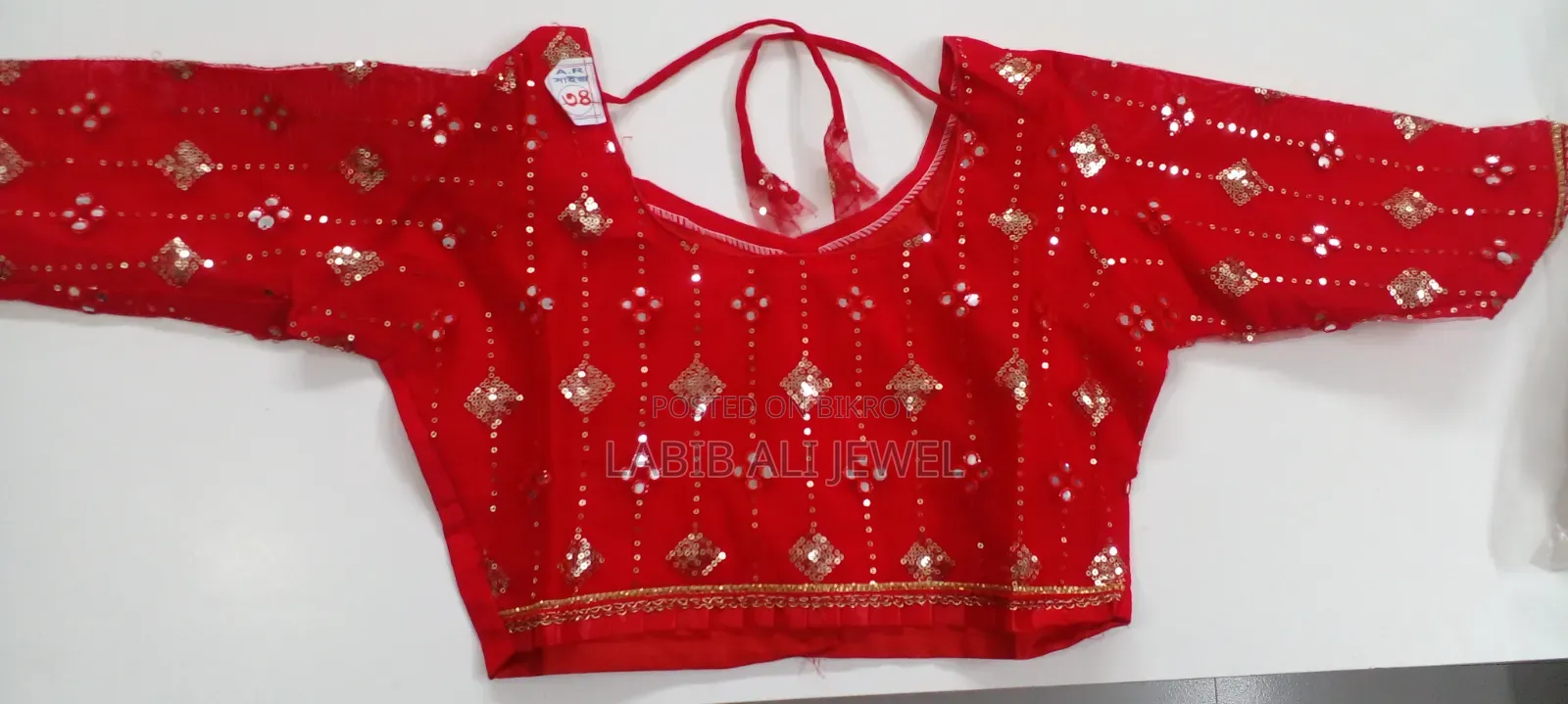 Blue Red Color Bridal Blouse
