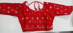 Blue Red Color Bridal Blouse