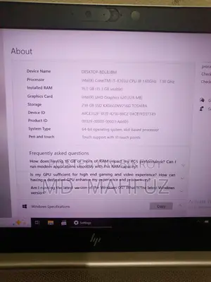 ল্যাপটপ এইচপি এলিট বুক ৮৪০ জি৬ ১৬জিবি ইন্টেল কোর আই৫ ইএমএমসি ২৫৬জিবি