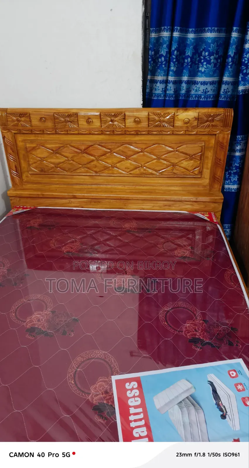 Akashmoni Wood Semi-Box Bed