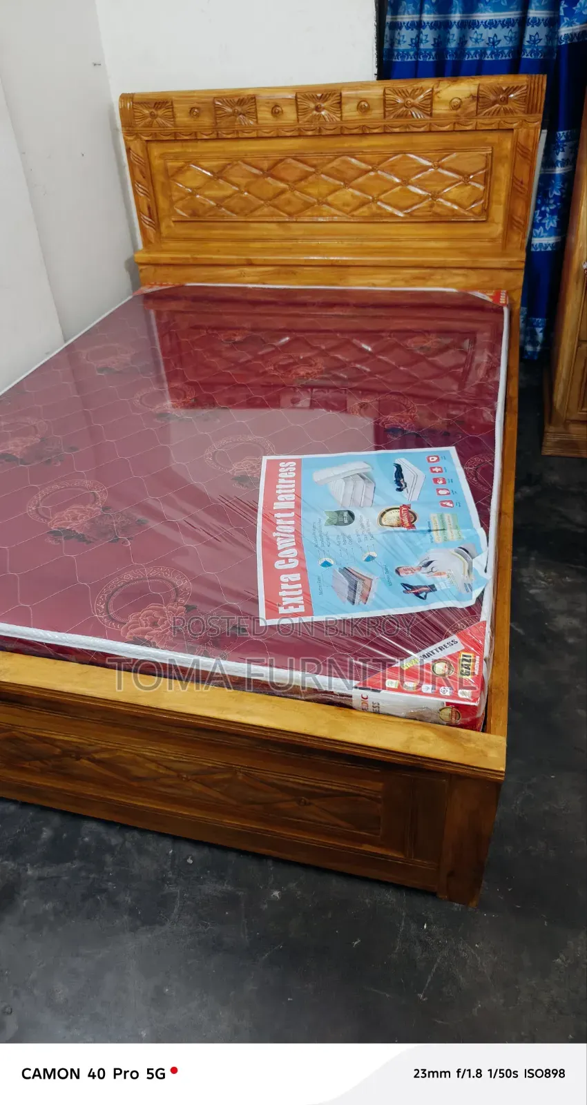 Akashmoni Wood Semi-Box Bed