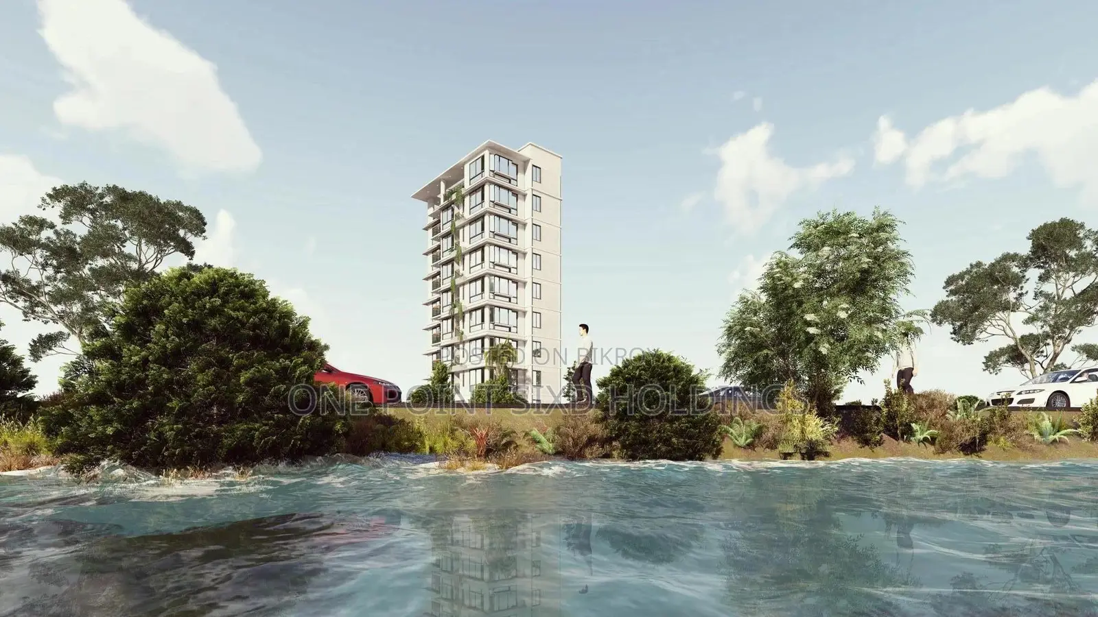 2100 Sft. Lake Facing Flat in Aftabnagar