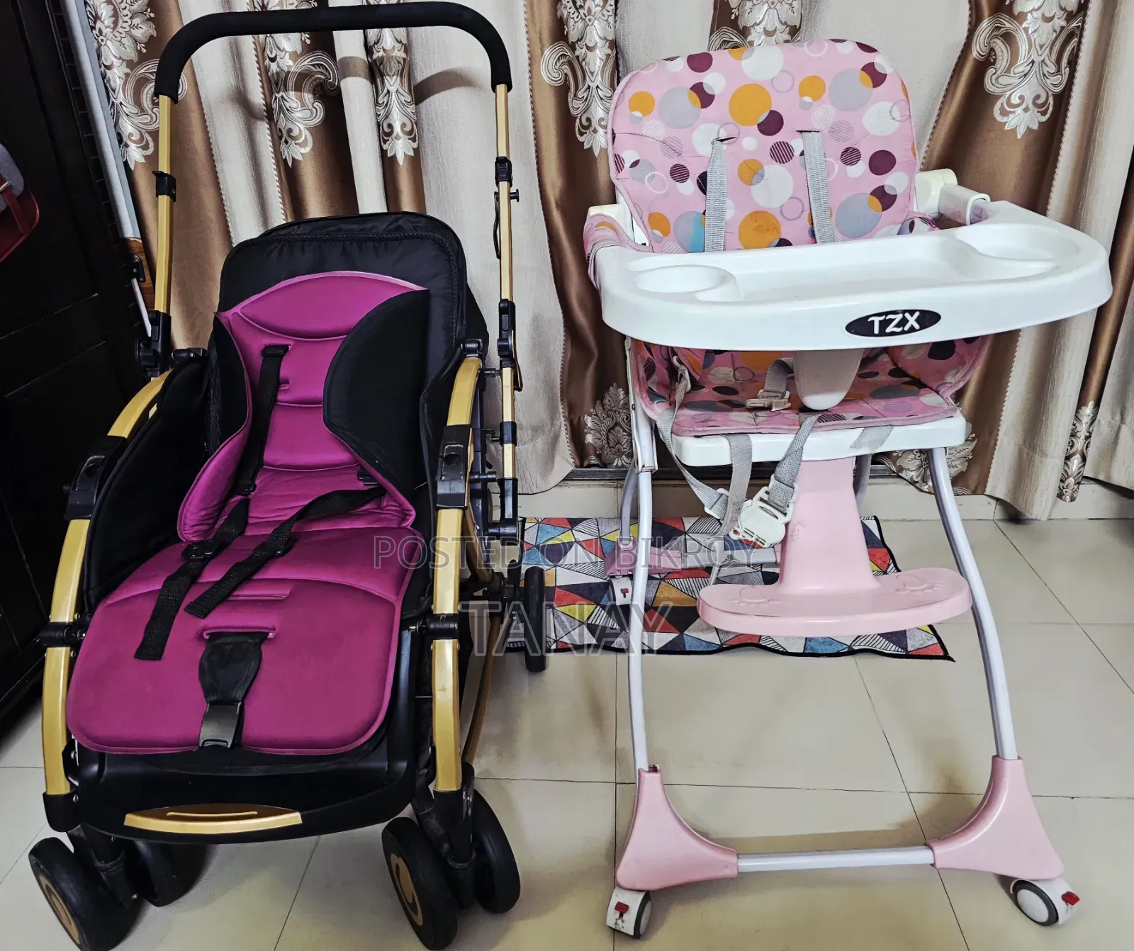 Baby Stroller + Baby Feeding Chair