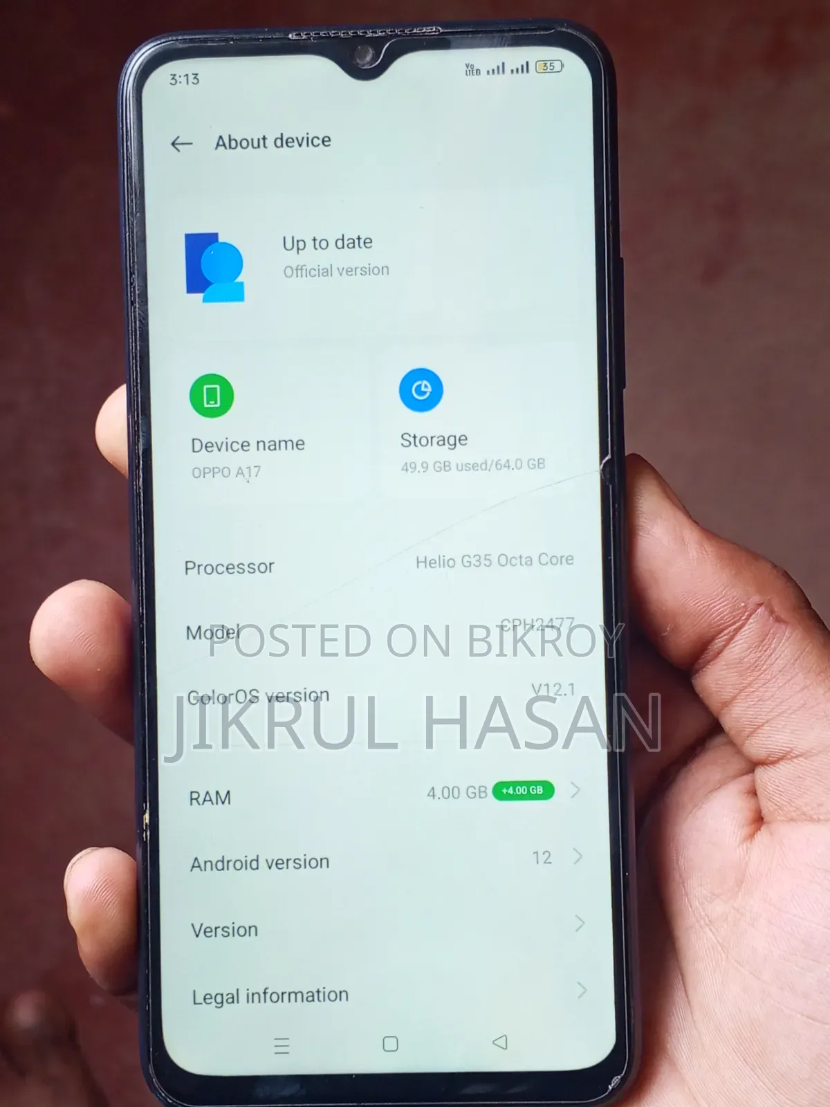 Oppo A17 64 GB Blue
