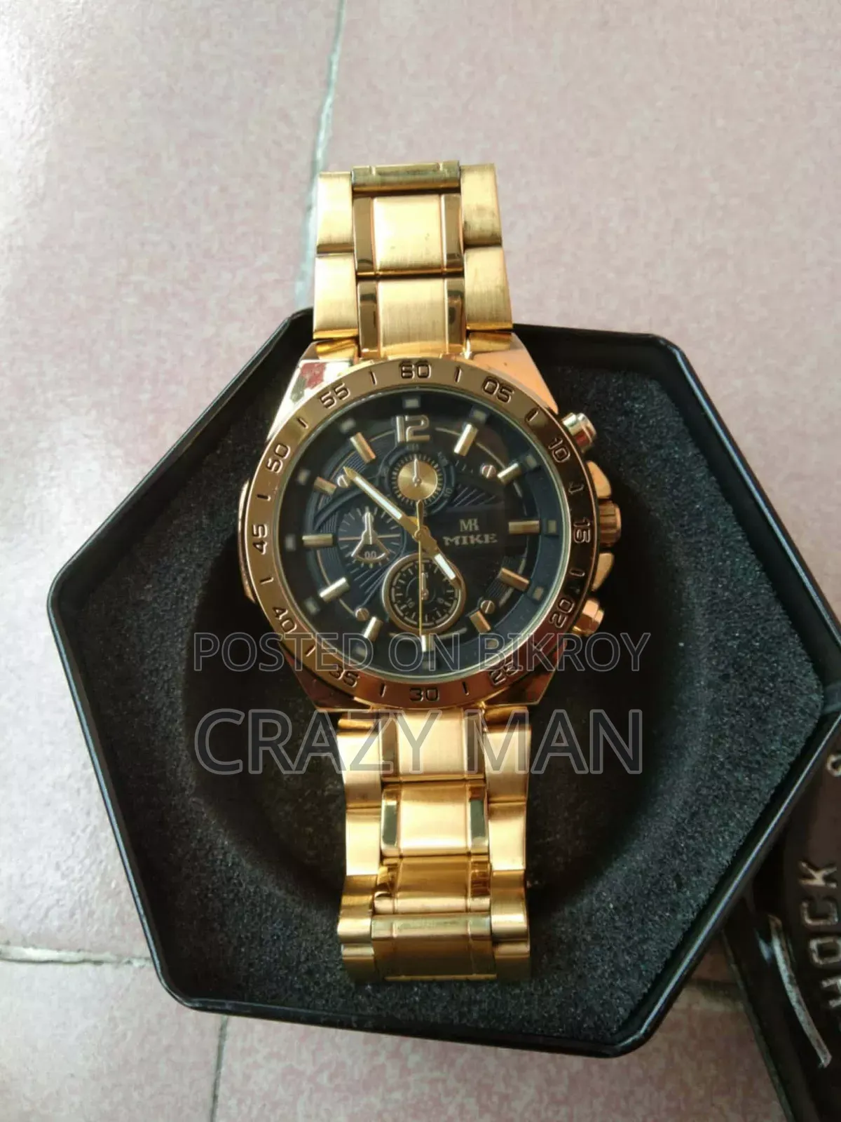 Golden color watch brought from Dubai for sale