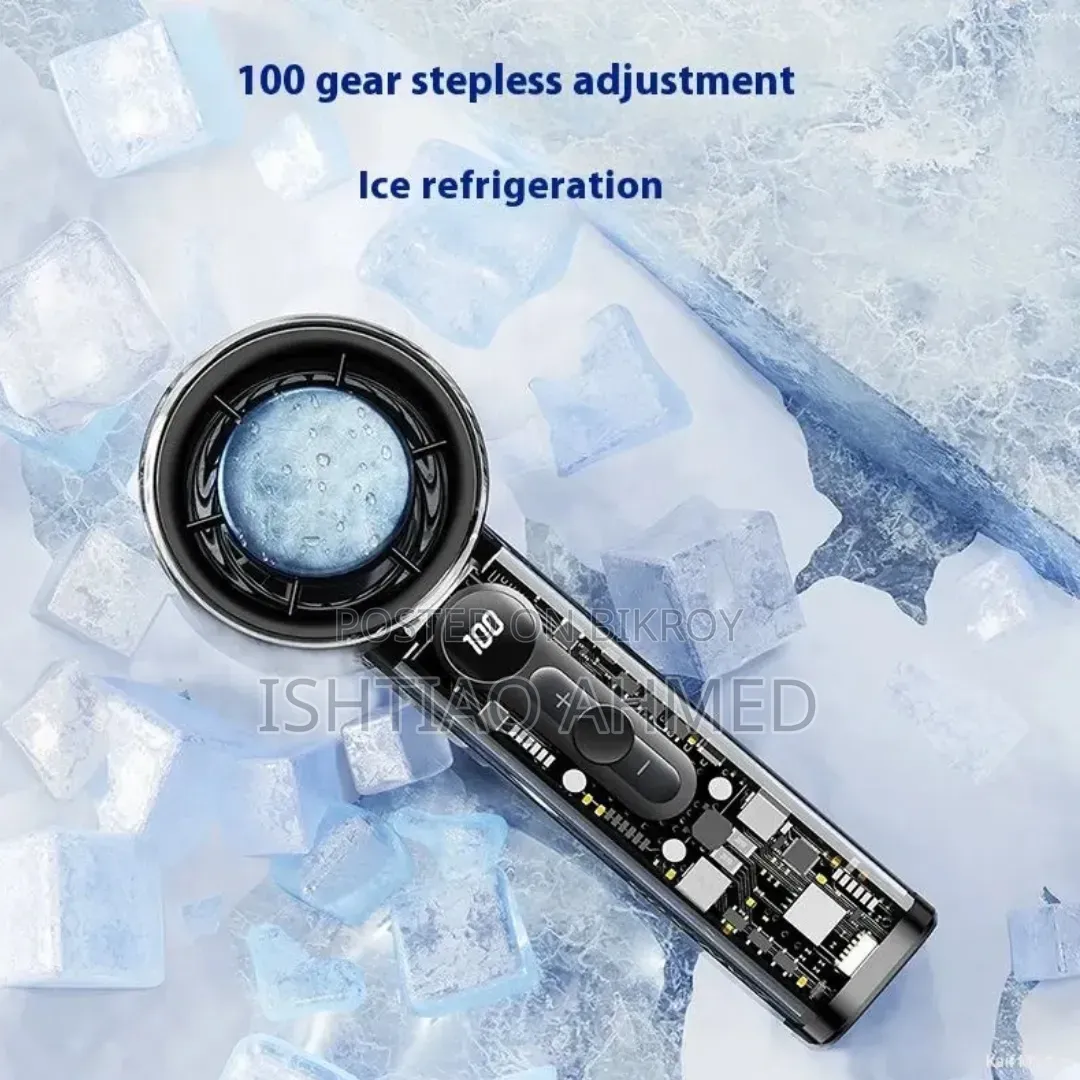 X05 IceCooling Handheld Fan With Digital Display, 100-Speed Adjustment