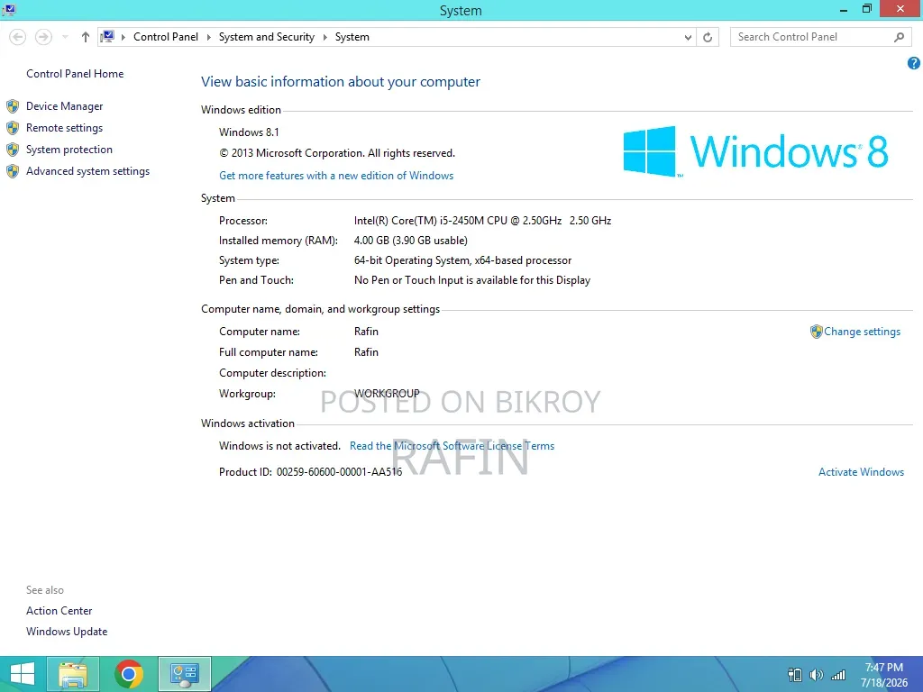 Laptop Dell Vostro 3450 4GB Intel Core i5 HDD 500GB