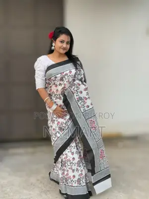 Premium Half Silk Screen Print Saree