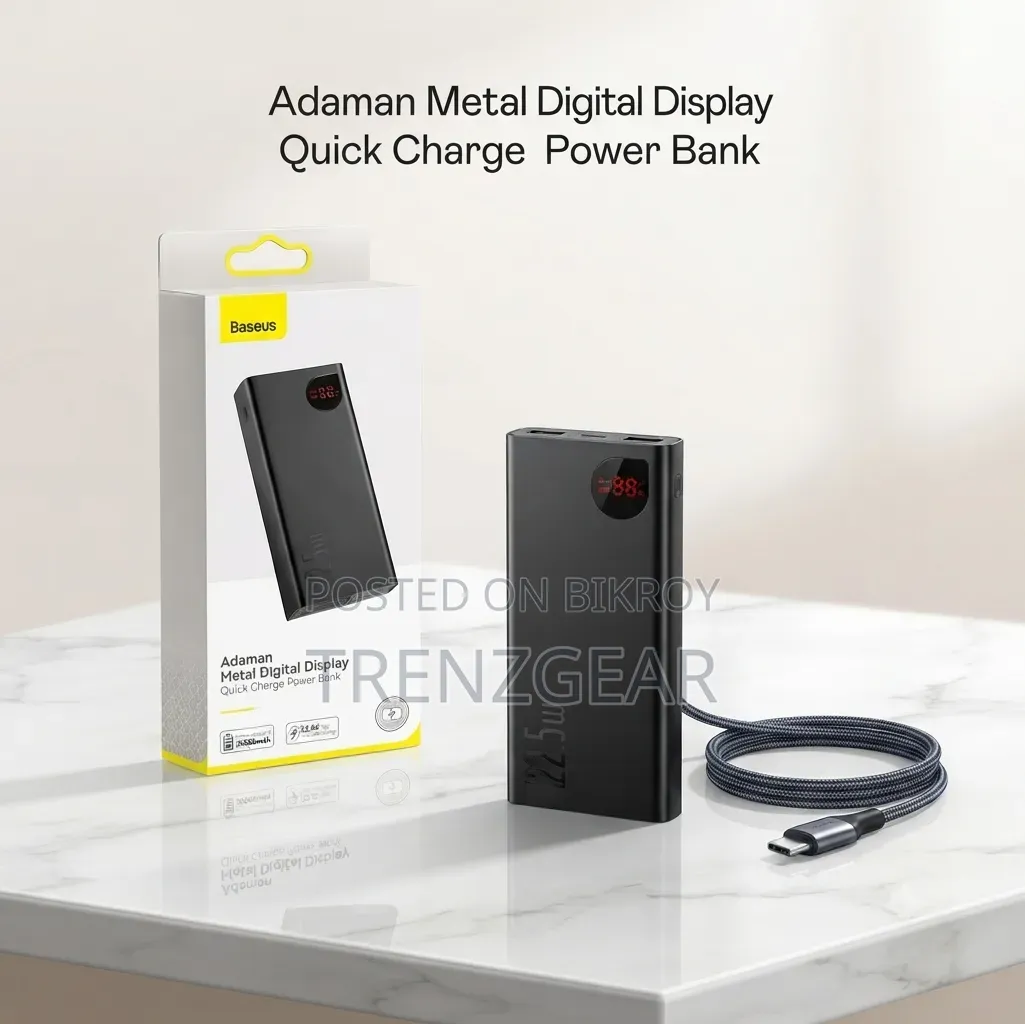 Baseus Adaman 20000mAh 22.5W Metal Digital Display Power Bank