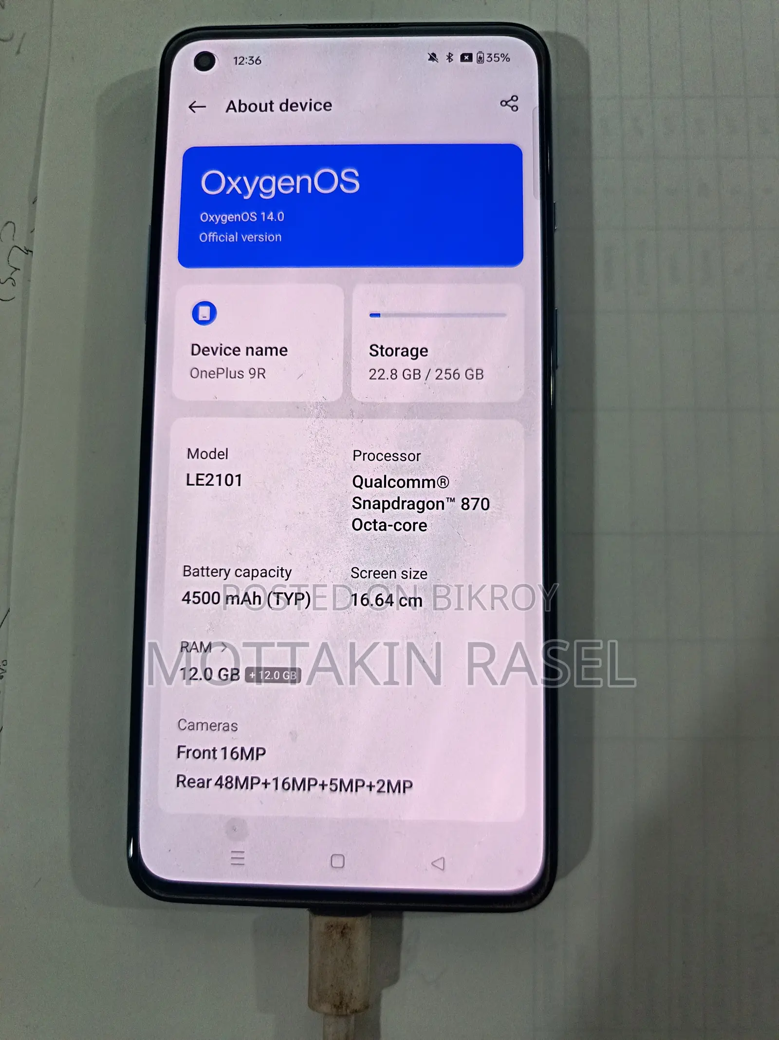 OnePlus 9R 256 GB Blue