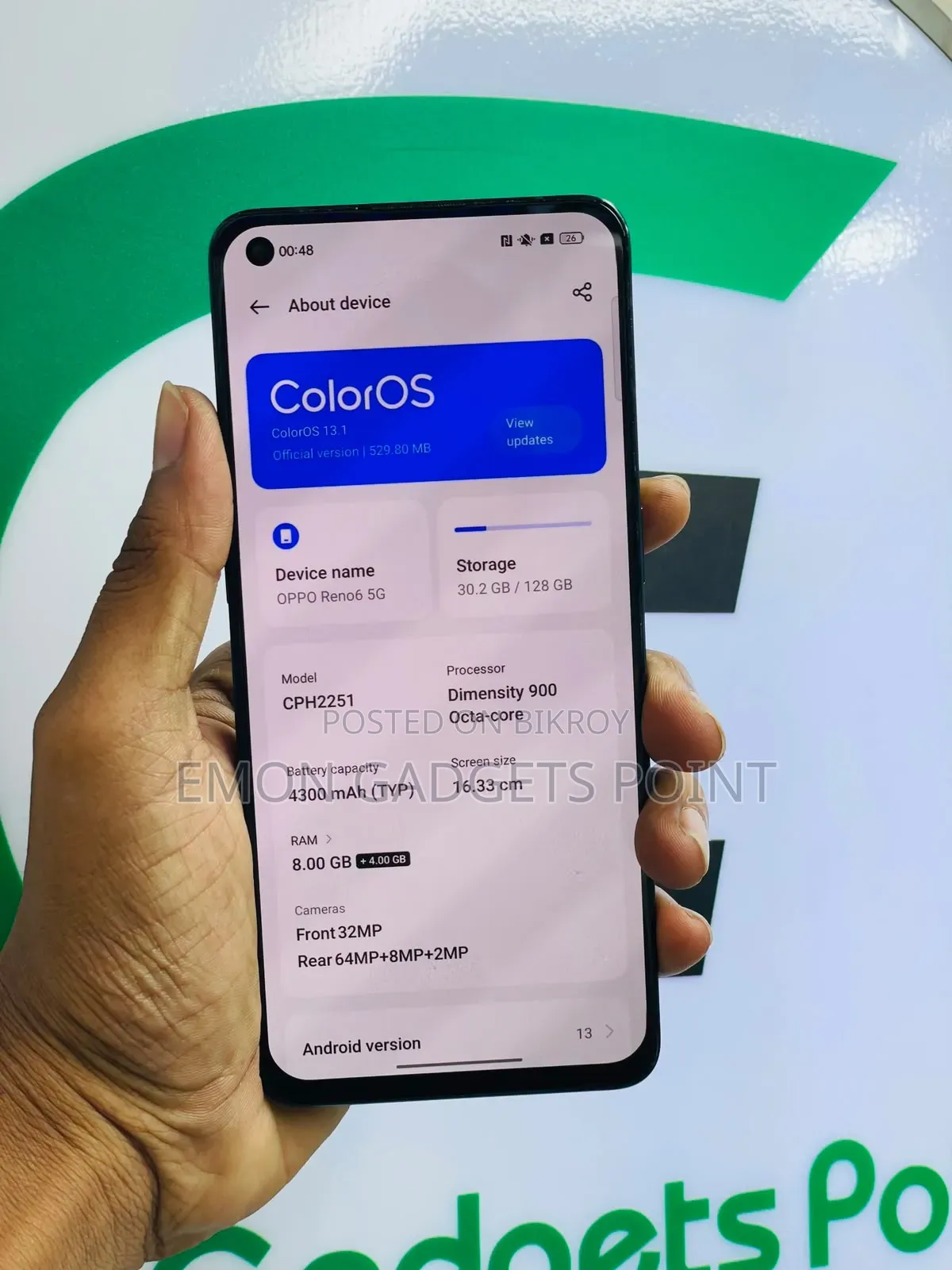 Oppo Reno6 5G 128 GB Black