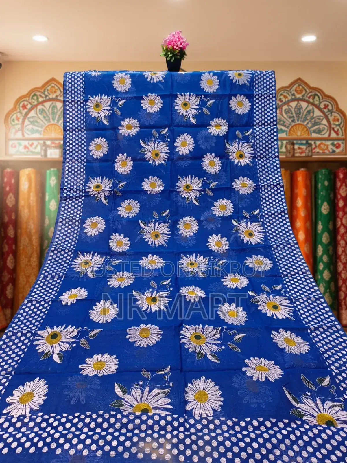  ক্লাসিক হাফ সিল্ক স্কিন প্রিন্ট শাড়ি