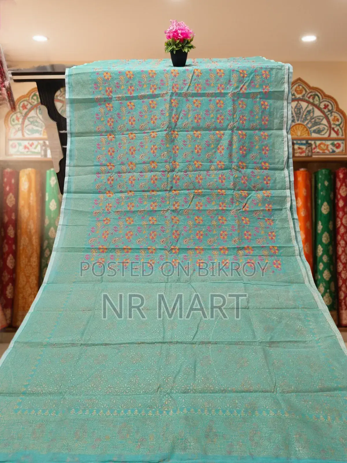  ক্লাসিক হাফ সিল্ক স্কিন প্রিন্ট শাড়ি
