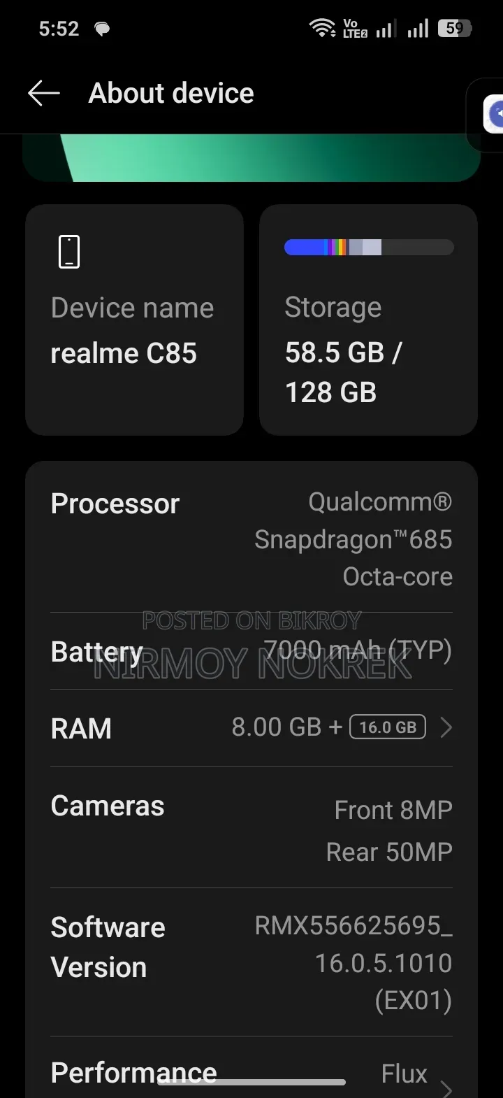 Realme C85 4G 128 GB
