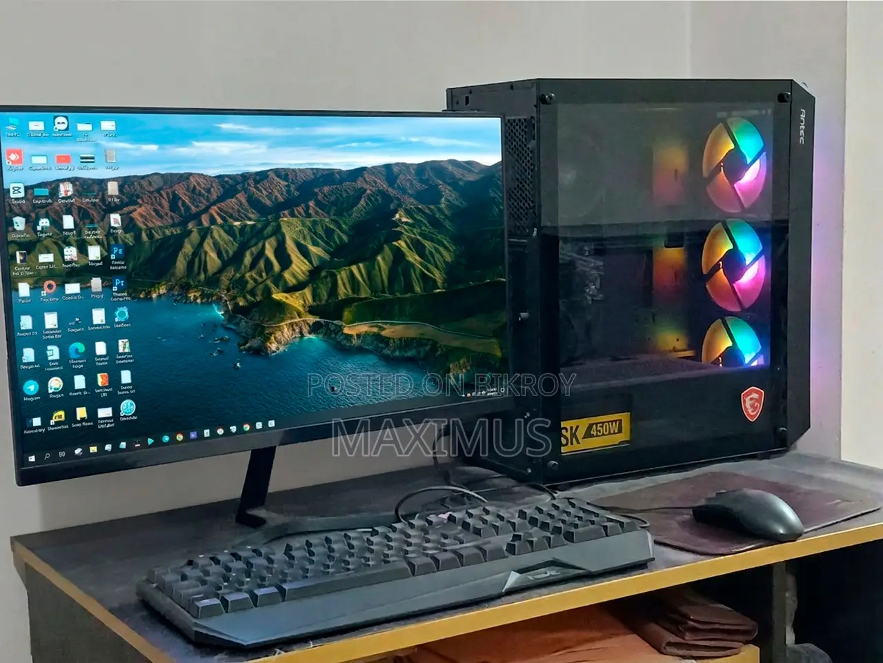 Desktop Computer Msi 8gb Amd Ryzen Hdd+ssd 500gb
