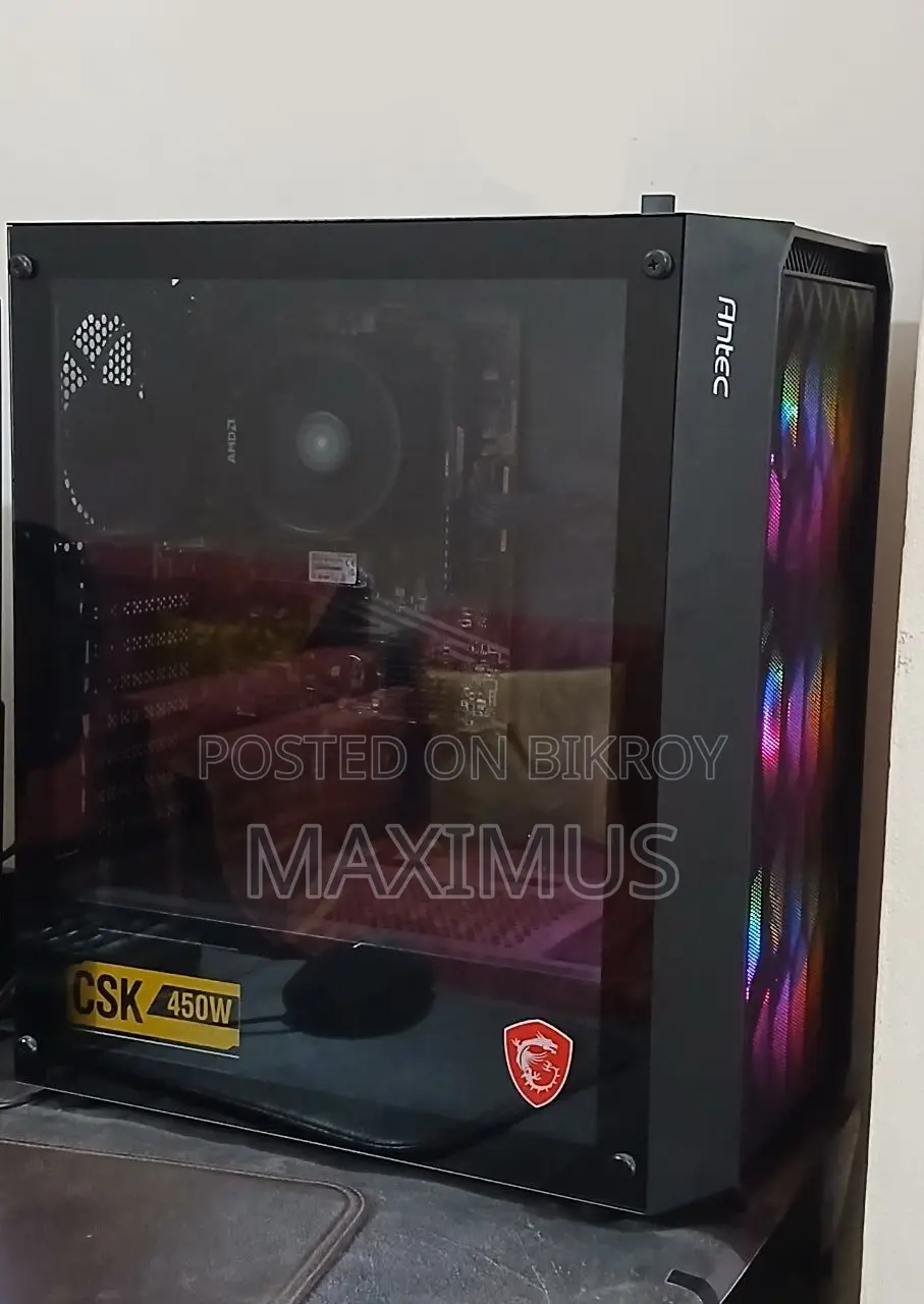 Desktop Computer Msi 8gb Amd Ryzen Hdd+ssd 500gb