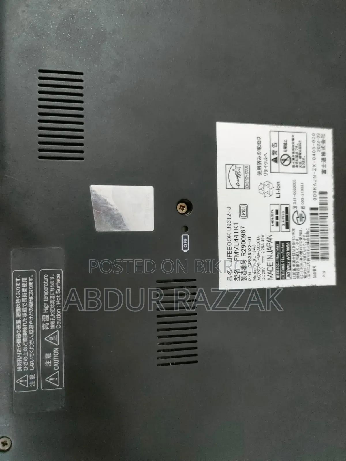 Laptop Fujitsu Lifebook U9312X 8GB Intel Core I5 SSD 256GB
