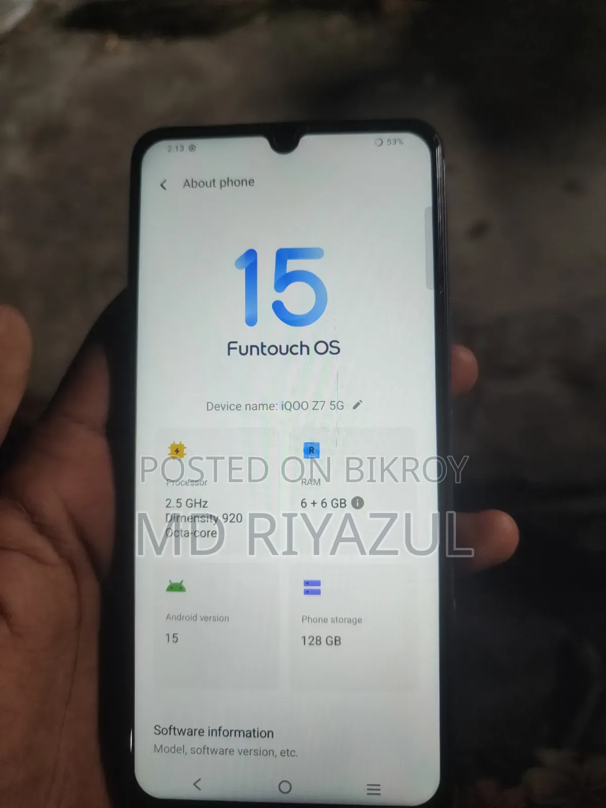 Vivo iQOO Z7 128 GB Blue