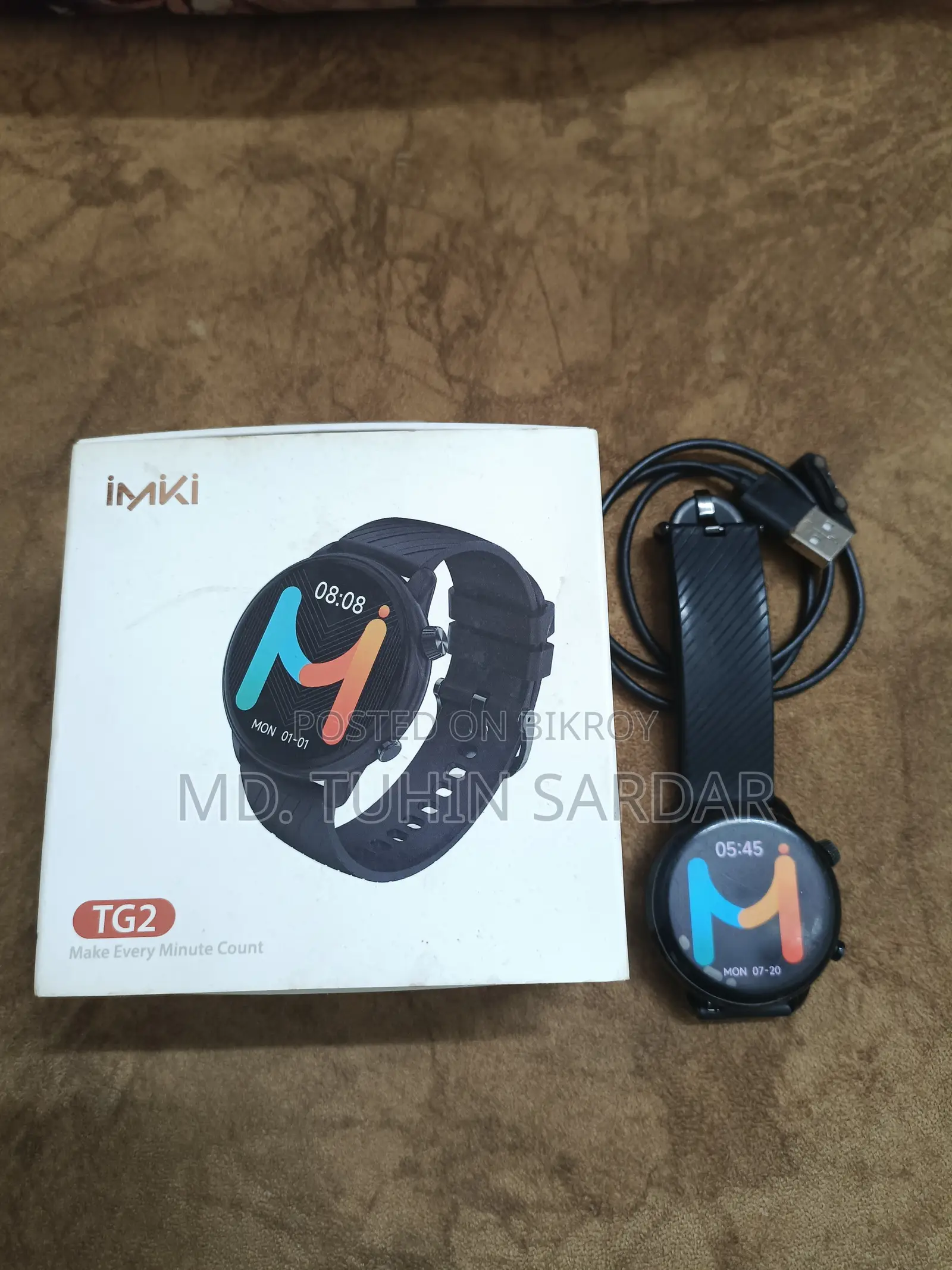 Imiki Tg2 AMOLED Bluetooth Calling Smart Watch