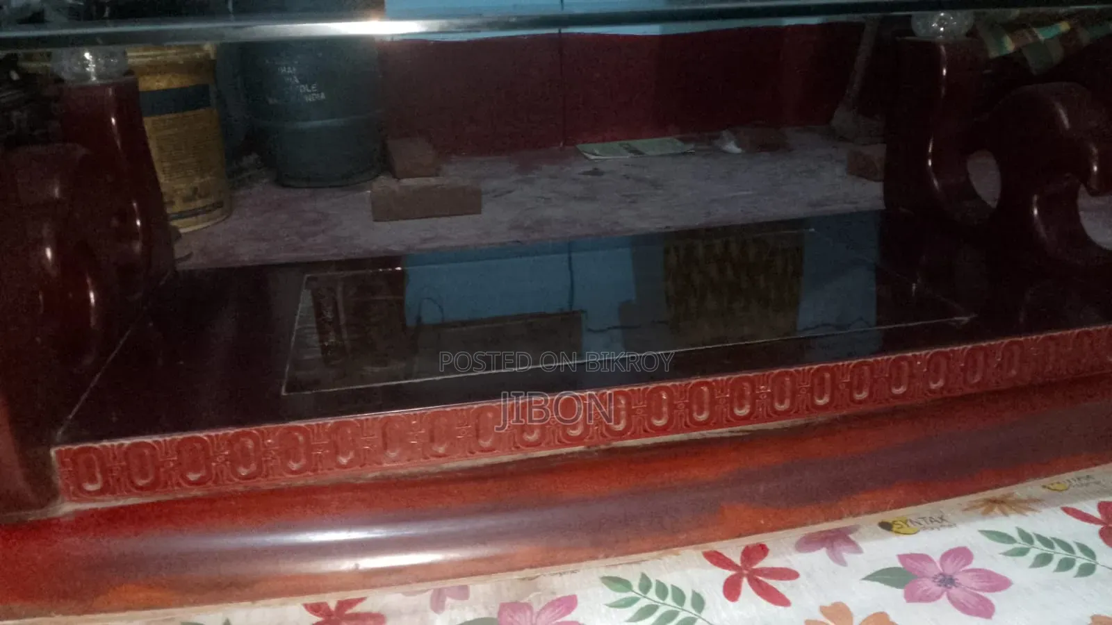 Large Size Modern Tea Table 10mm Tempered Glass Perfect for Drawing Room