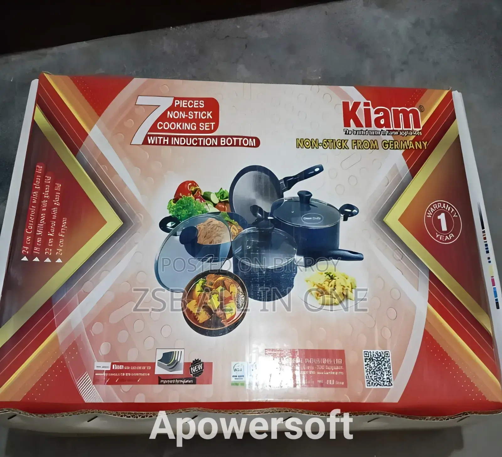 KIAM Non-Stick 7 Pieces Cookware Set With Induction Bottom