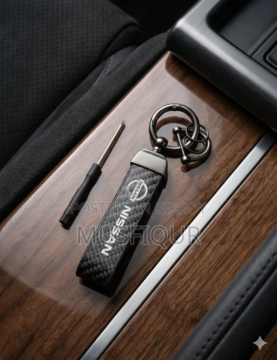 Premium Carbon Fiber Design Car Keychain