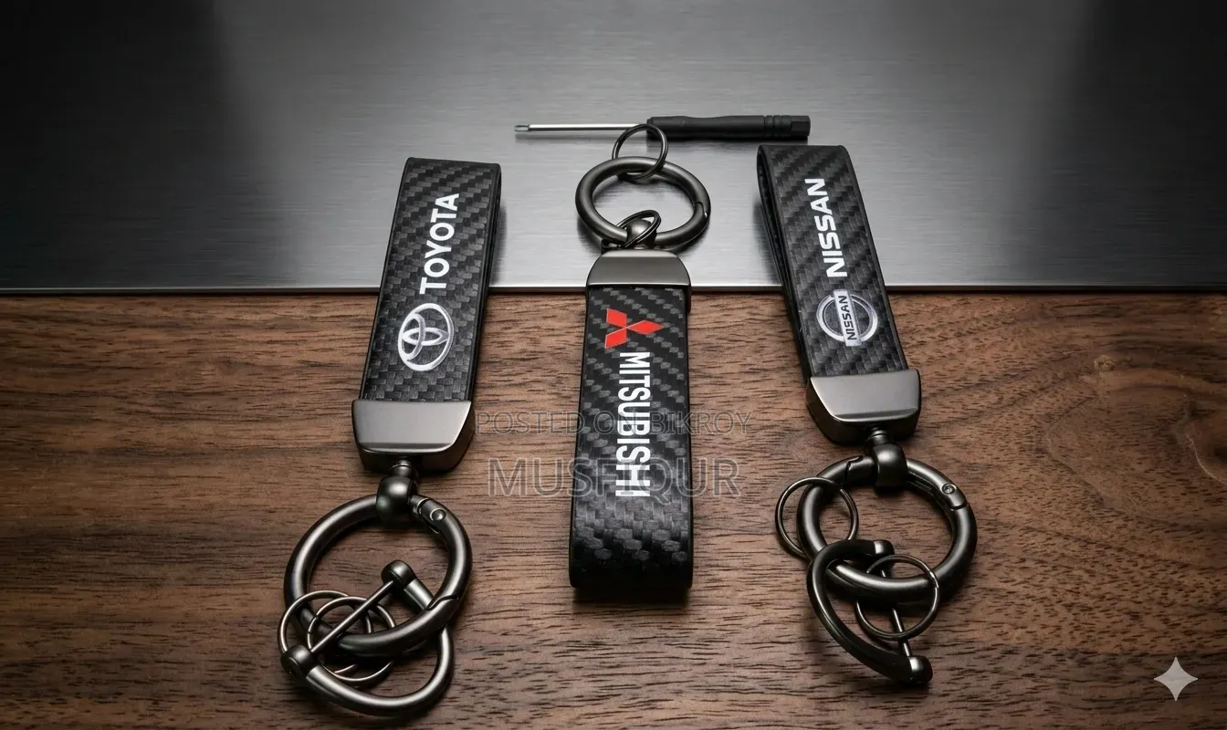 Premium Carbon Fiber Design Car Keychain