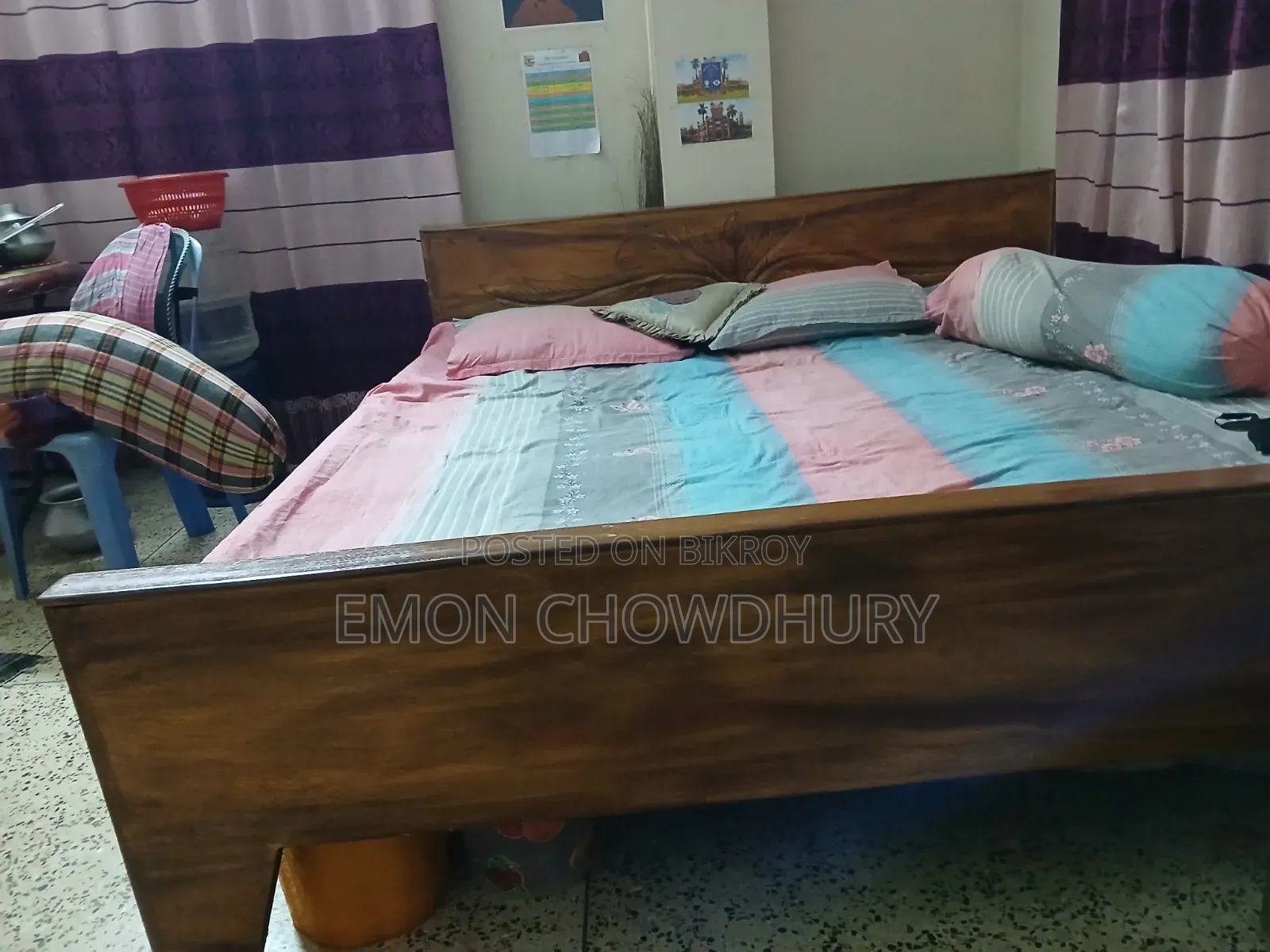 Rendi Wood King Size Bed (6x7 feet) for Sale