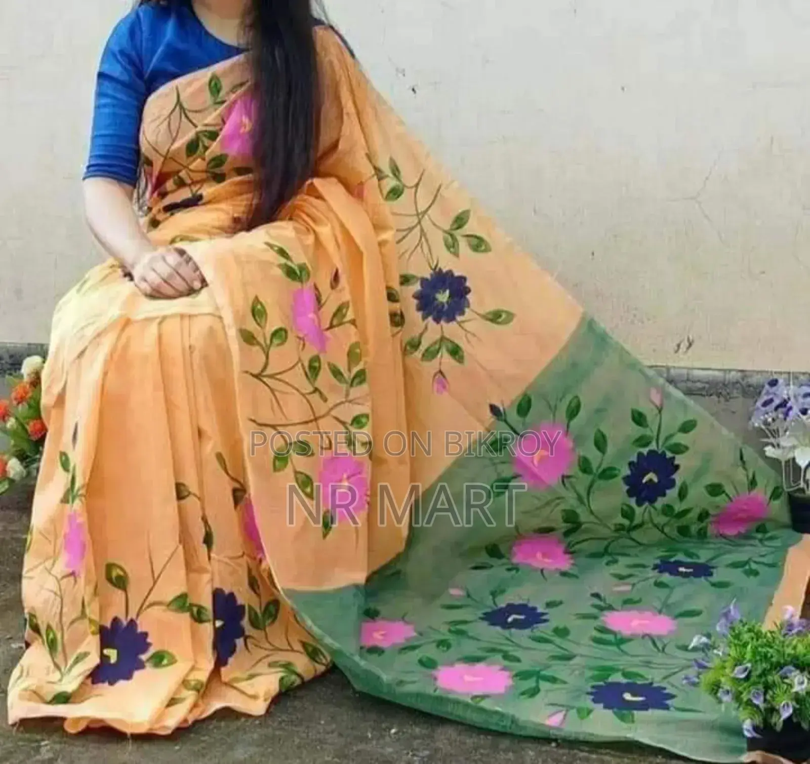 Tuli's Handprint Half Silk Saree