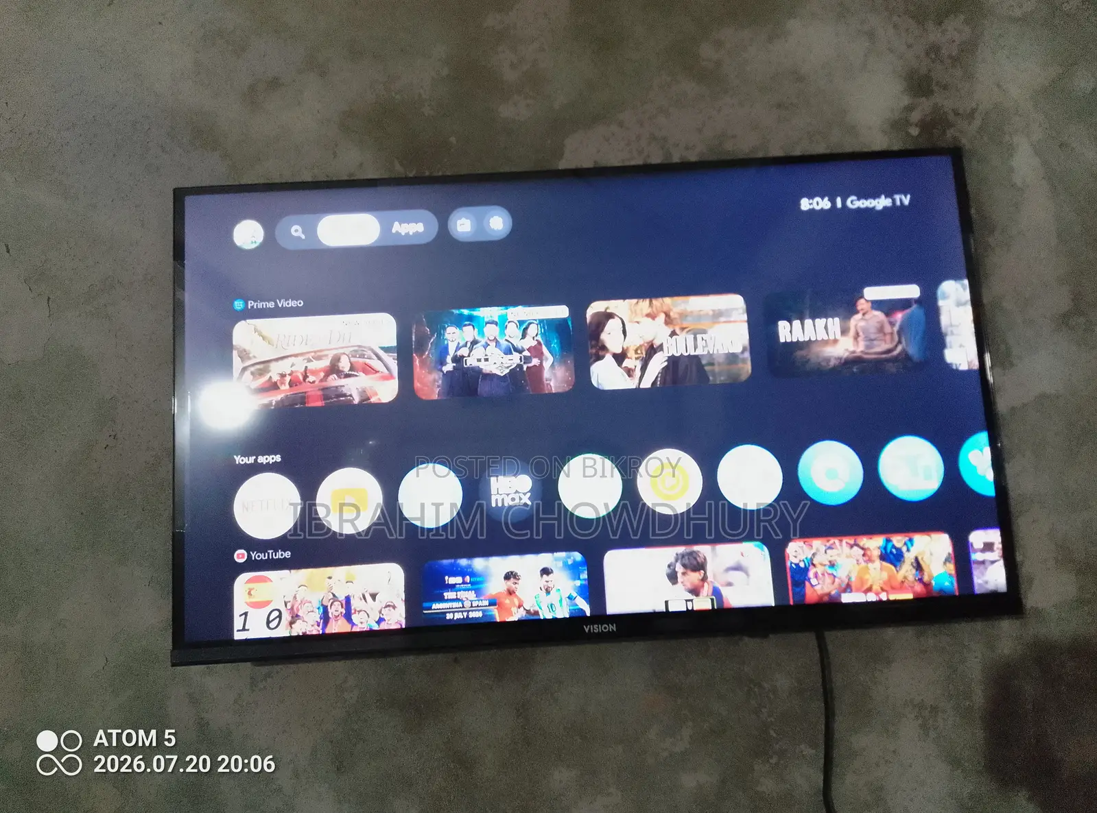Vision 32" QLED TV Z40 Optima Google TV