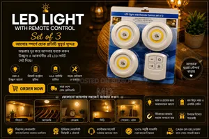 3-Piece Wireless LED Puck Light With Remote Control