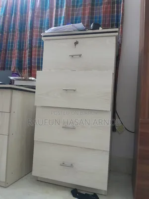 4 Drawer Wooden Dresser/Storage Cabinet – 1 Year Used – 4,000 BDT