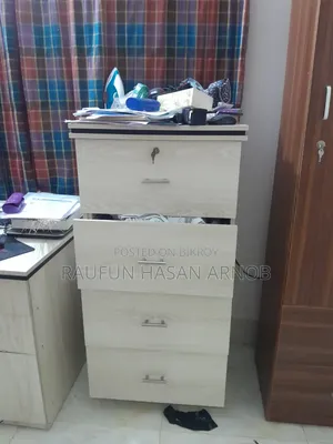 4 Drawer Wooden Dresser/Storage Cabinet – 1 Year Used – 4,000 BDT