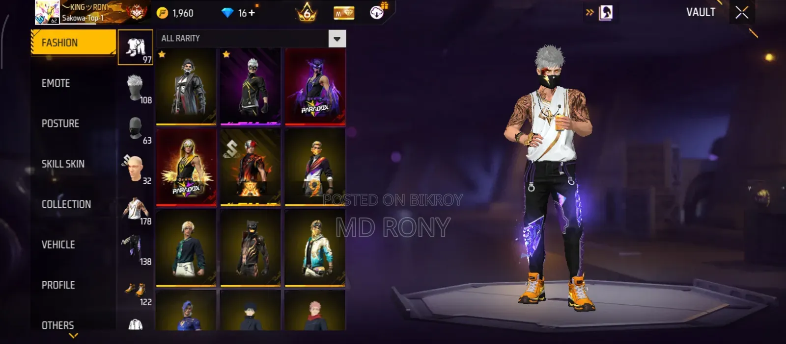 Free Fire Account Sale
