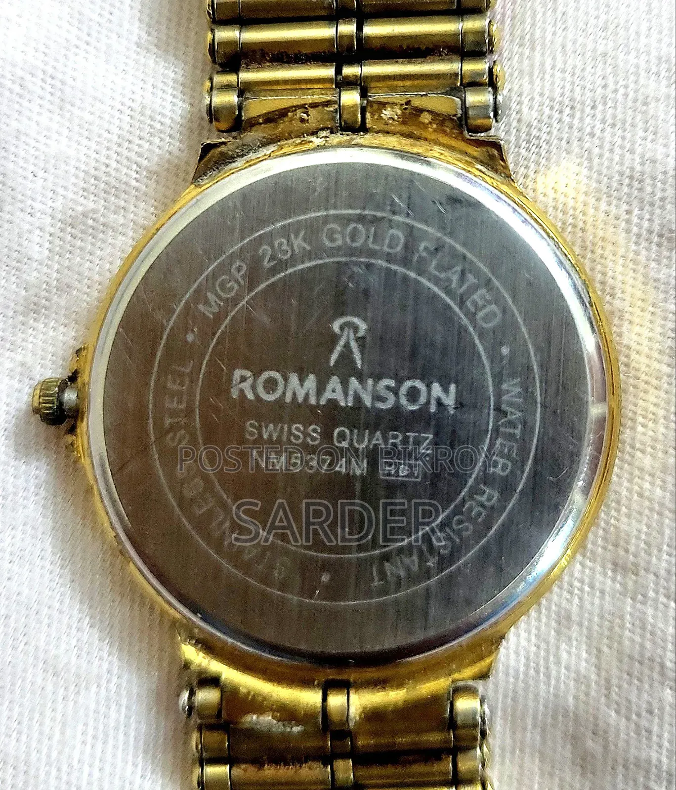 Original Romanson Swiss Quartz Gold Plated Watch
