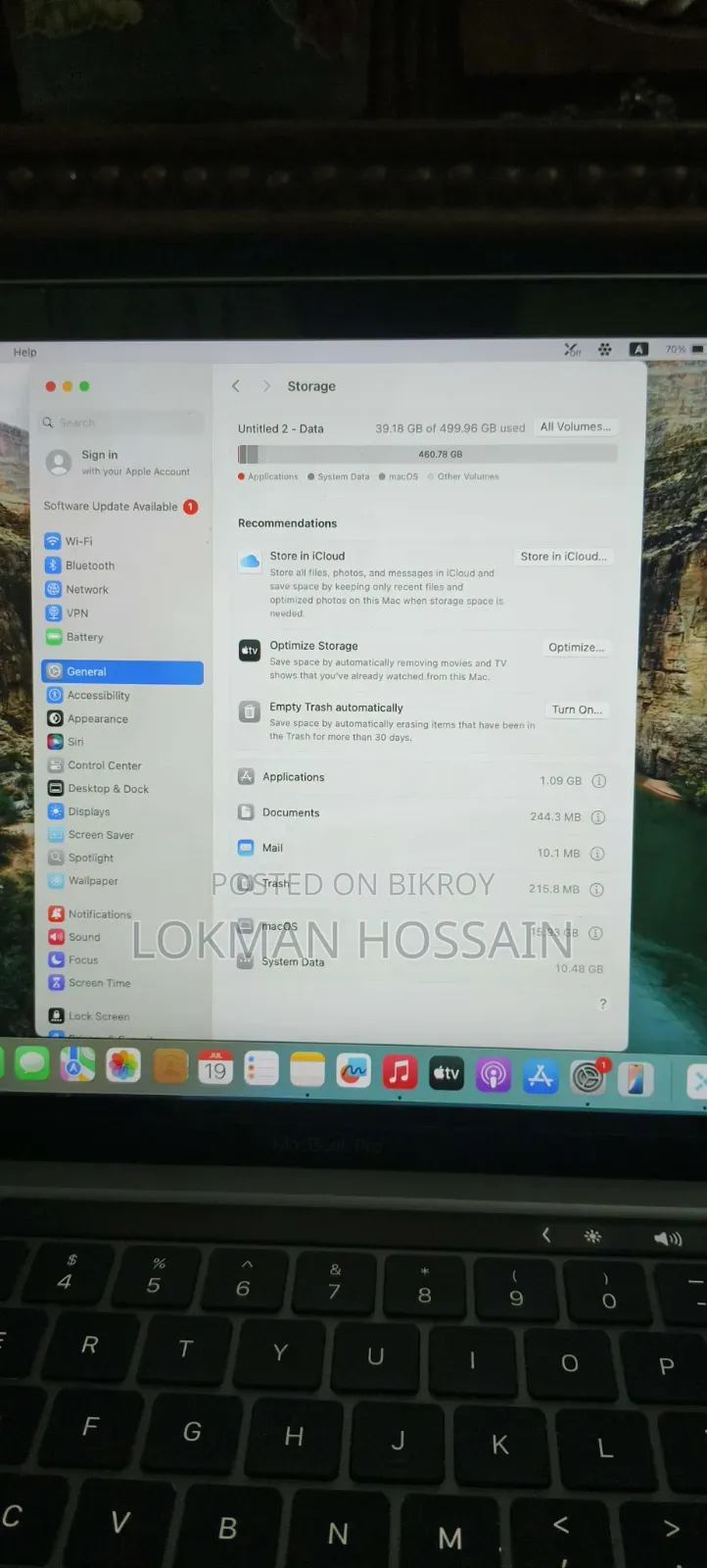 Laptop Apple MacBook Pro 12GB Intel Core I5 SSHD+SSD 512GB