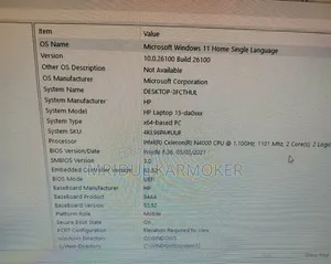 Laptop HP 15-Da2933nia 4GB Intel Core I3 HDD+SSD 256GB